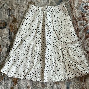 LOFT Polka Dot Midi Skirt 00P